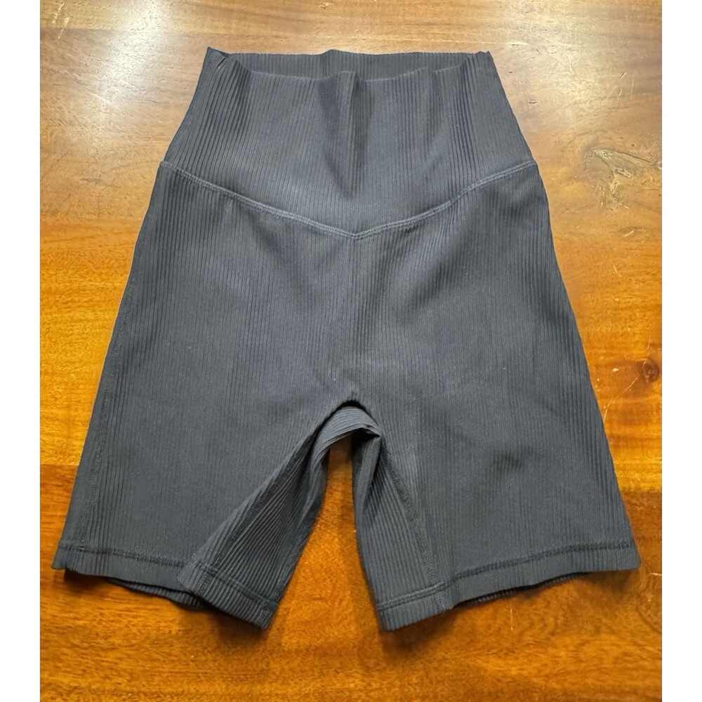 Buffbunny Material Girl Ribbed Shorts Onyx Black Sz Small Athletic Gym Lounge
